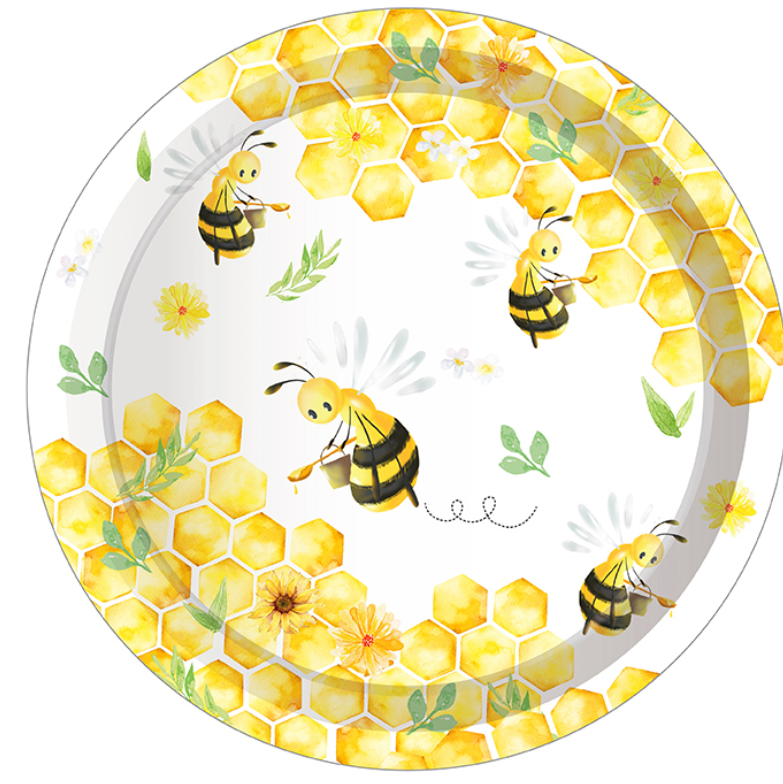 Assiettes Bumble Bee 7", 8 pièces