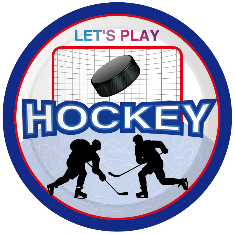 Hockey Plates 9", 8-pc