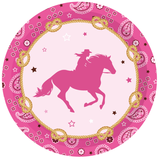 Cowgirl Plates 7", 8-pc