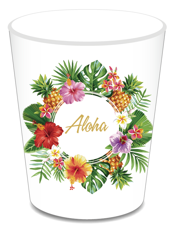 Aloha Luau Flamingo Cups, 8-pc