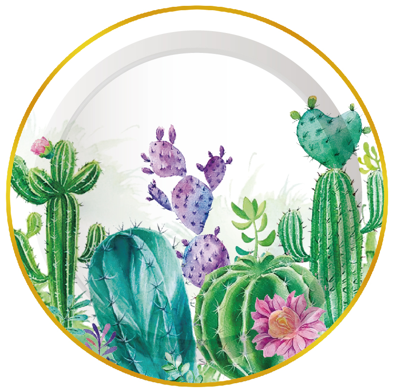 Cactus Plates 7", 8-pc