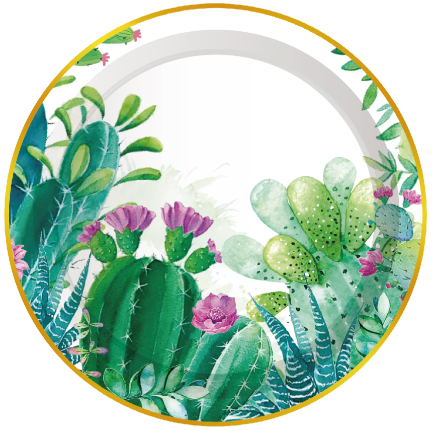 Cactus Plates 9", 8-pc