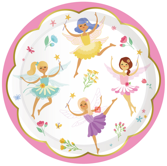 Let's Be Fairies Plates 7", 8-pc