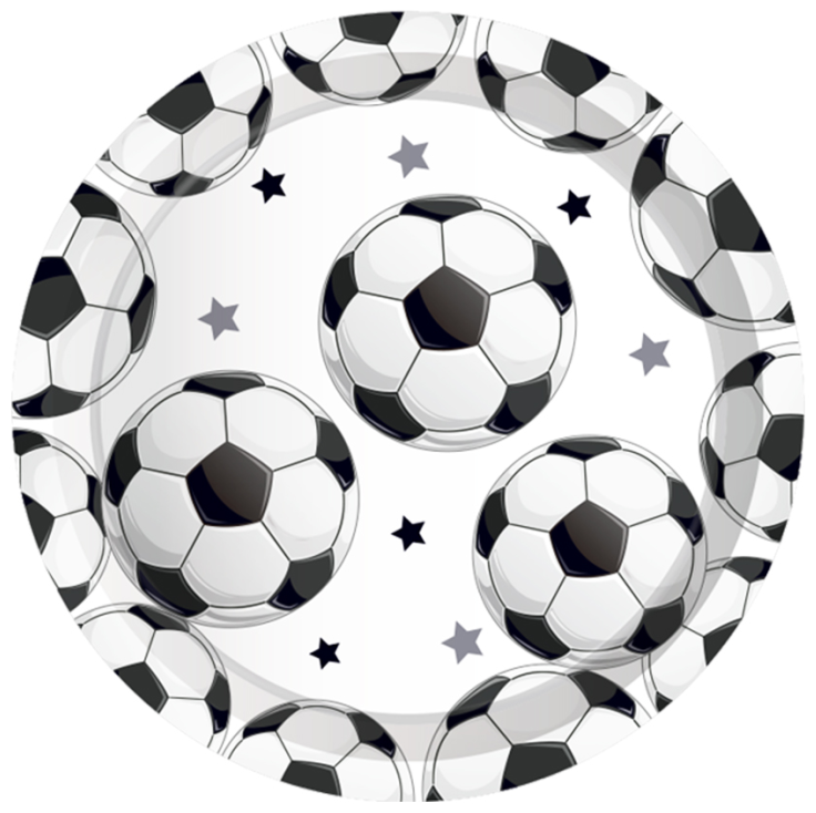 Soccer Plates 7", 8-pc
