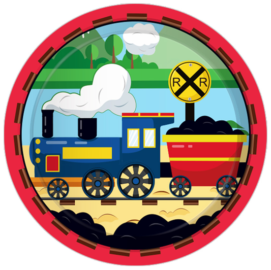 Train Plates 7", 8-pc