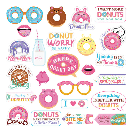 Accessoires de photomaton Donut Happy Birthday