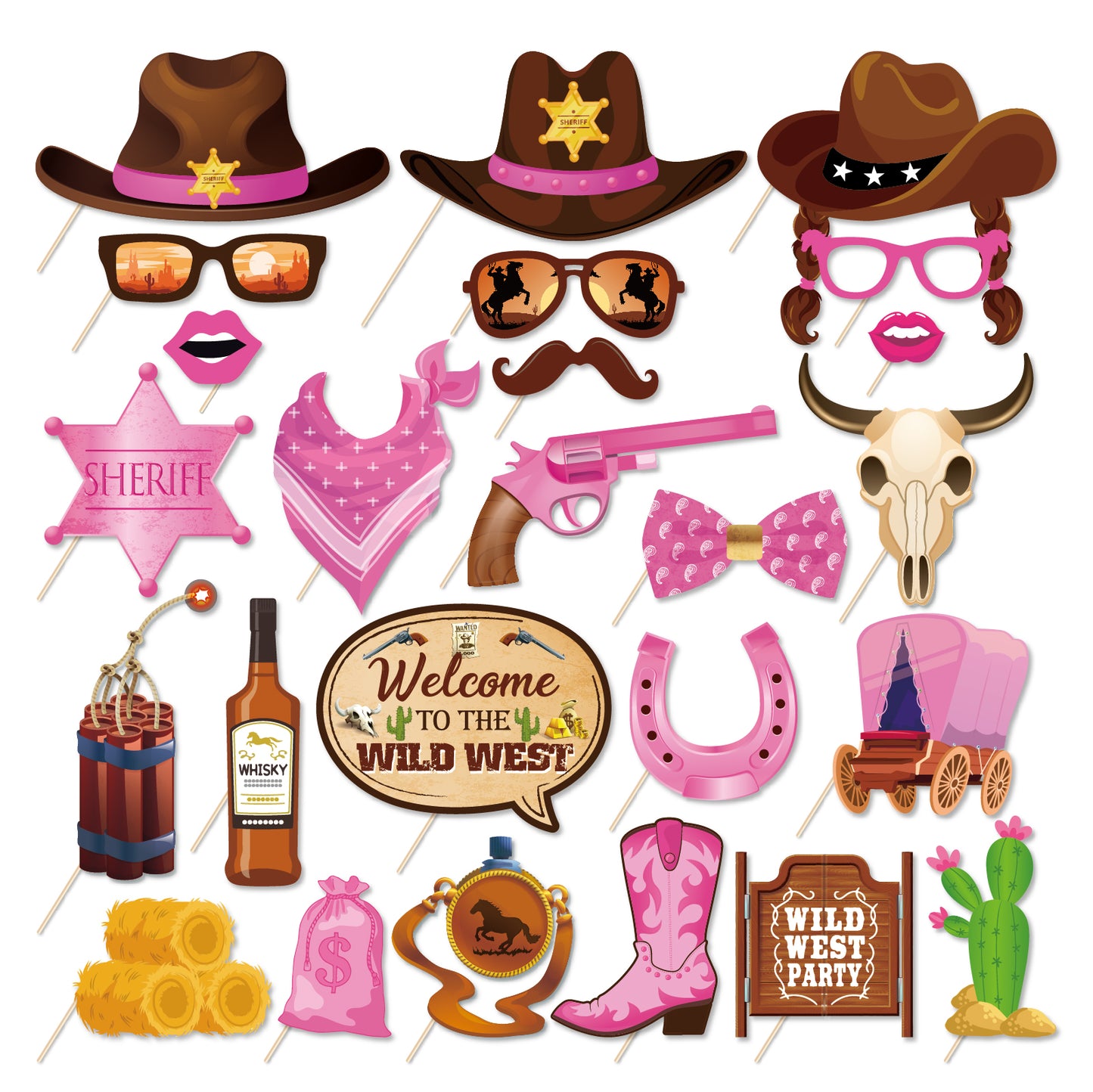 Cowgirl Photo Booth Props
