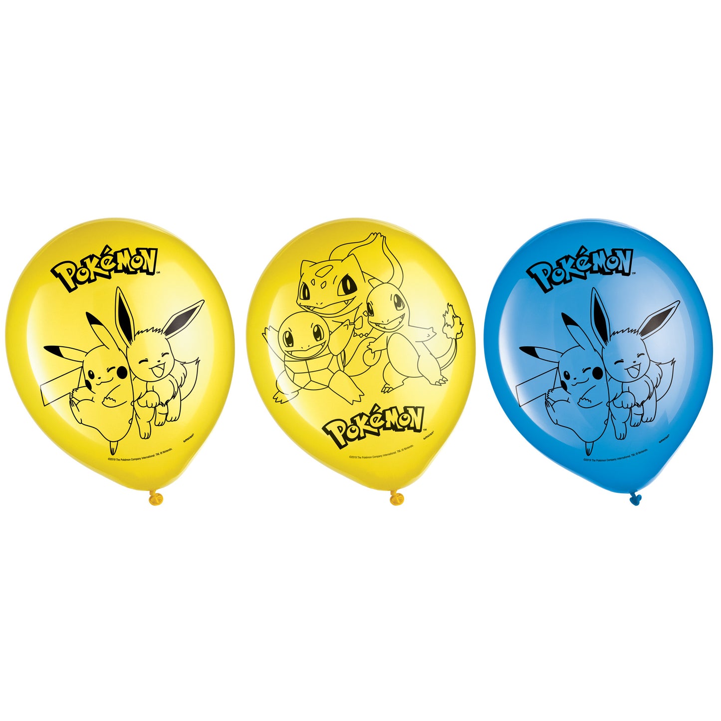 Pokemon Classic 12" Latex Balloons, 6-pc