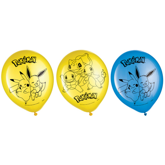 Pokemon Classic 12" Latex Balloons, 6-pc