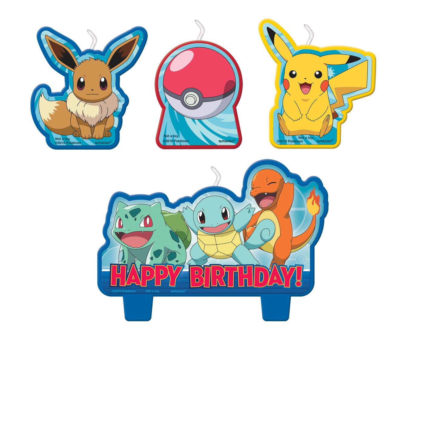 Pokemon Classic Birthday Candle Set, 4-pc