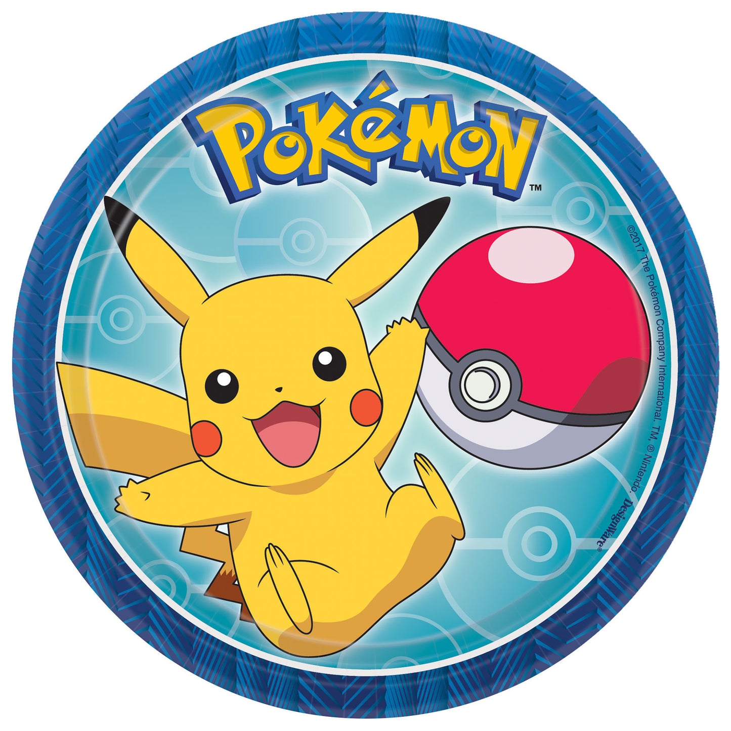 Pokemon Classic Round 7" Plates, 8-pc