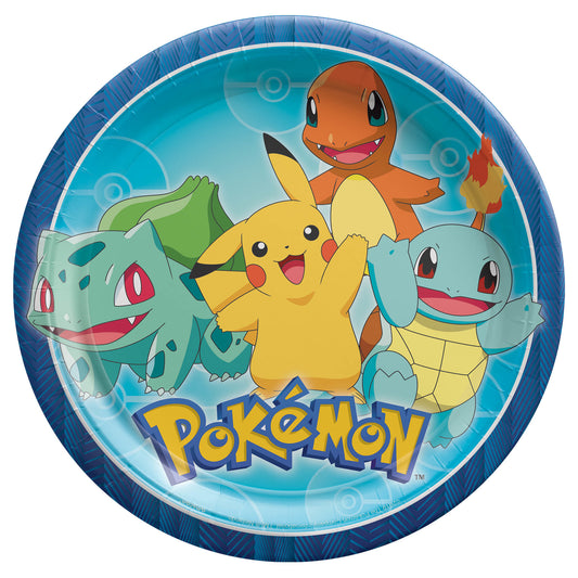 Pokemon Classic Round 9" Plates, 8-pc