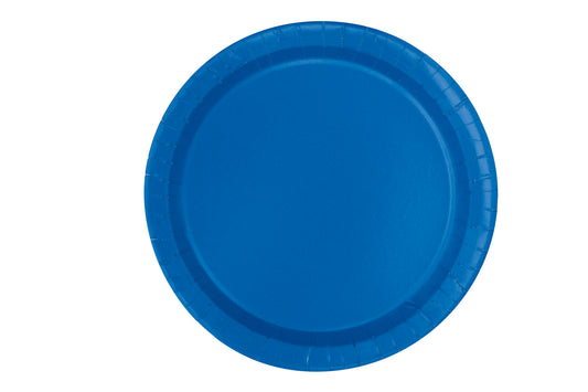 Royal Blue Solid Round 9" Dinner Plates, 16-pc