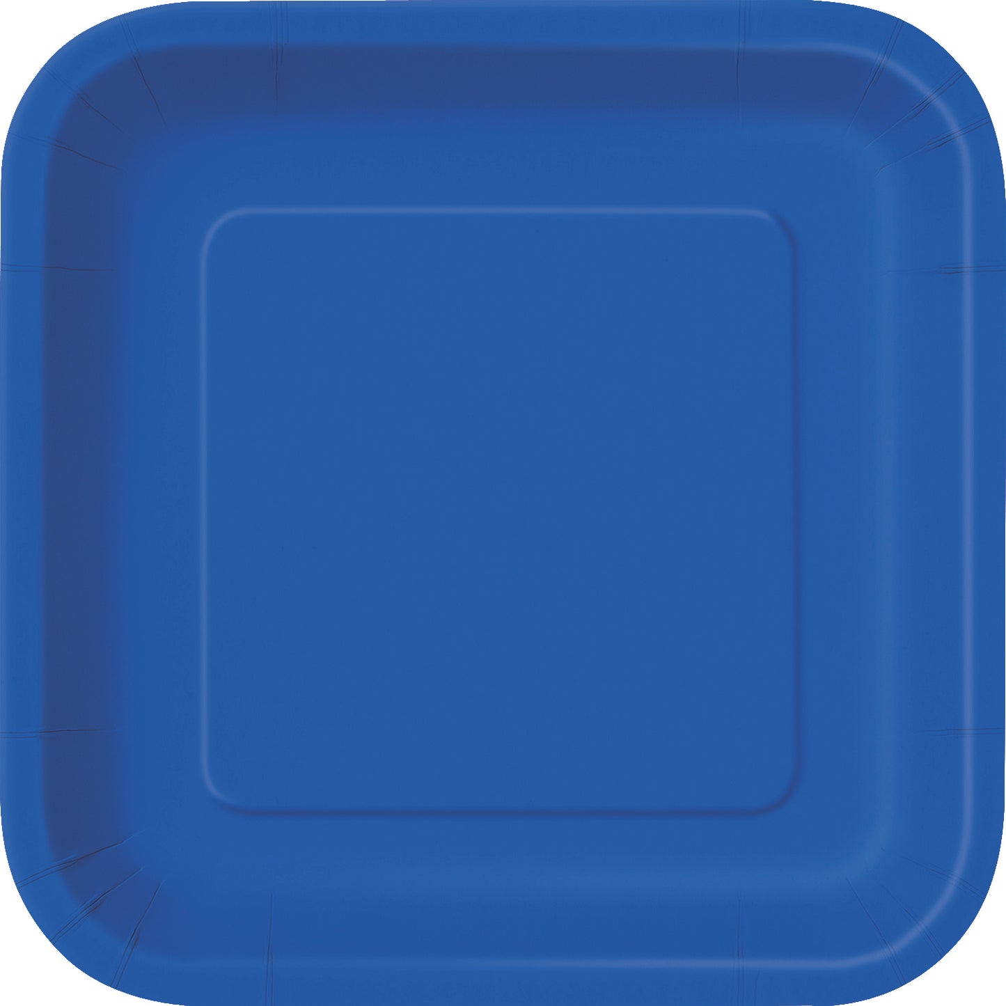 Royal Blue Solid Square 9" Dinner Plates, 14-pc