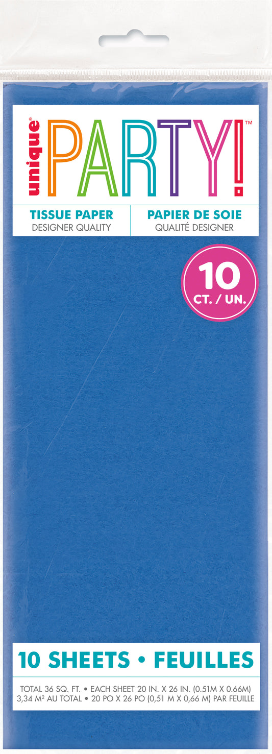 Royal Blue Tissue Sheets, 10-pc