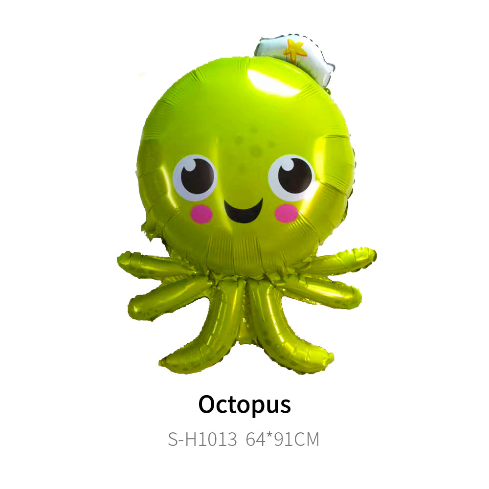 Foil Green Octopus Balloon, 36"