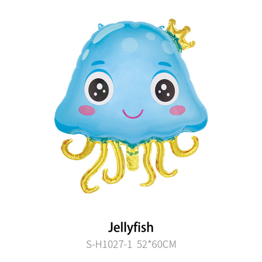 Foil Blue Jellyfish Balloon, 24"