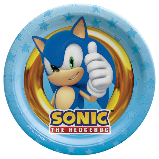 Sonic Round 7" Plates, 8-pc