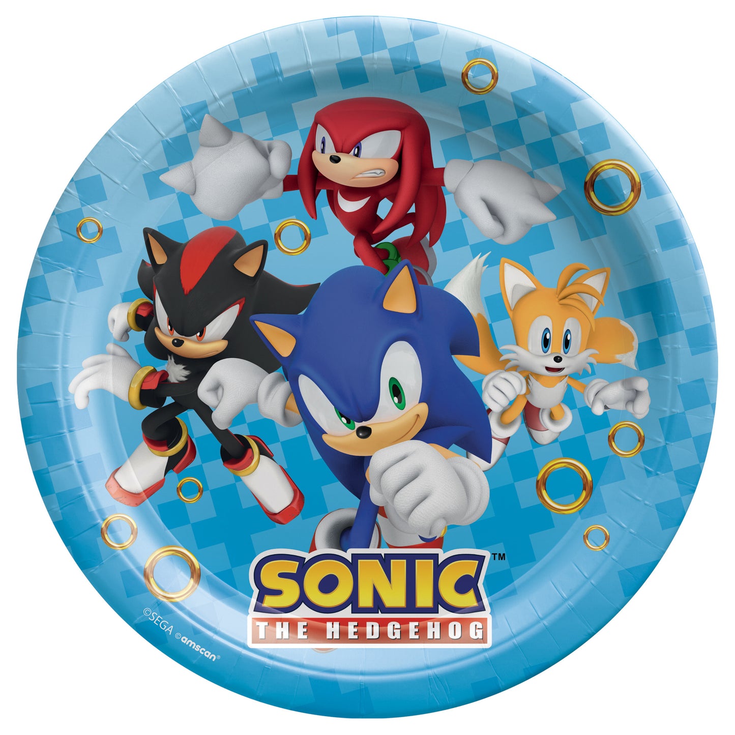Sonic Round 9" Plates, 8-pc
