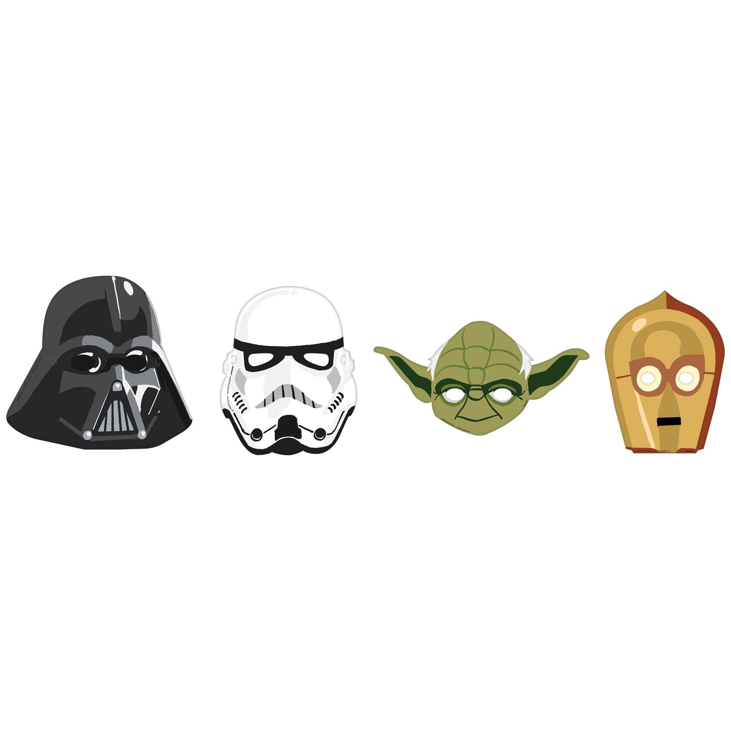 Masques de fête Star Wars Galaxy, 8 pces