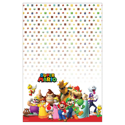 Super Mario Brothers Rectangular Plastic Table Cover, 54" x 96"