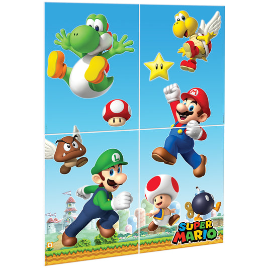 Super Mario Brothers Scene Setters Wall Decorating Kit, 4-pc