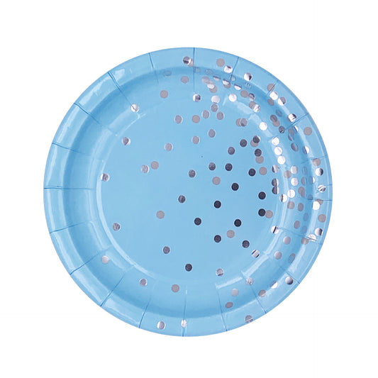 Blue Sparkle  Plates 7", 8-pc