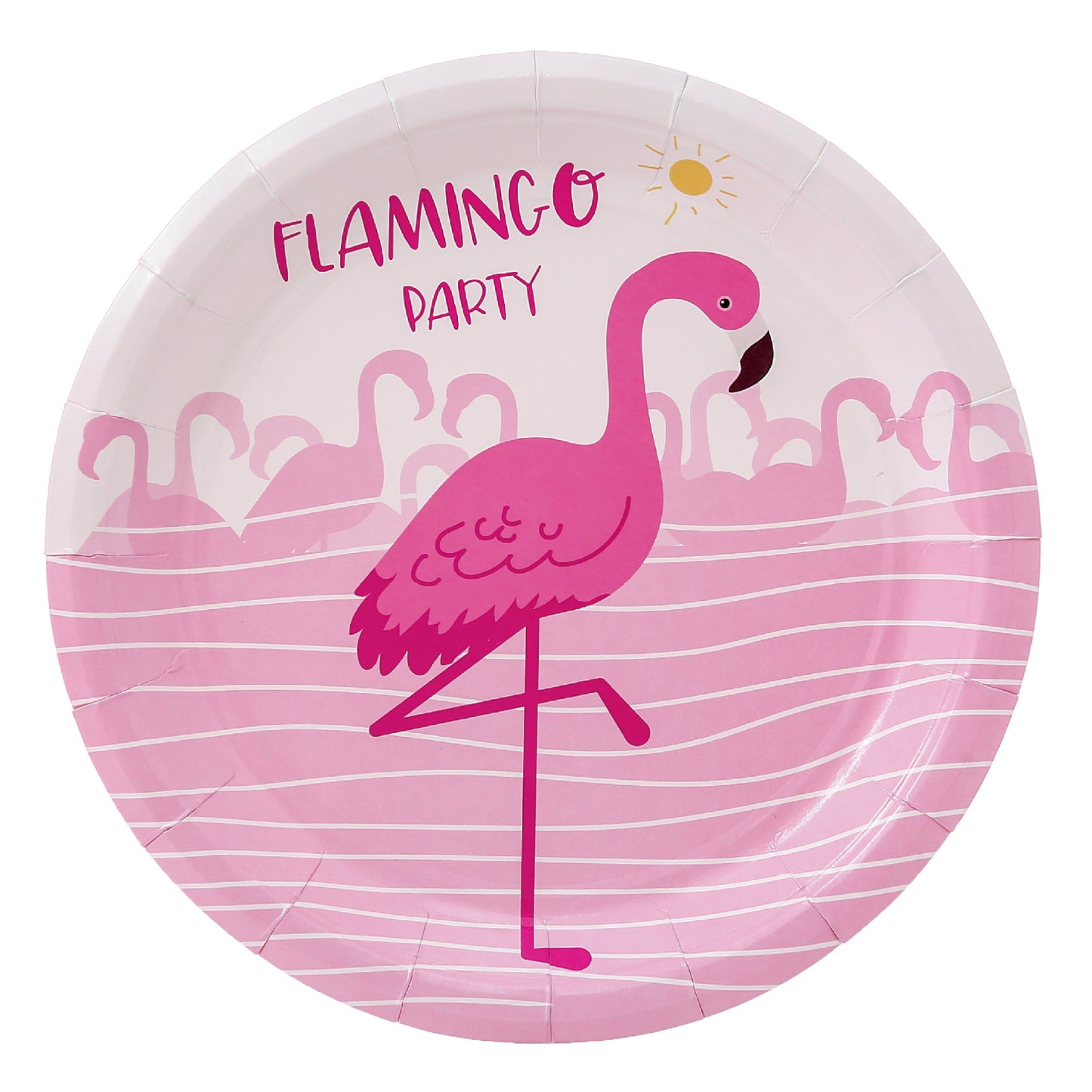 Pink Flamingo Plates 9", 8-pc