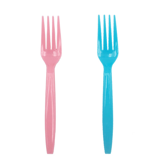Gender Reveal Blue and Pink Forks, 16-pc