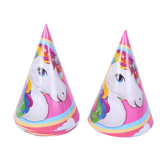 Unicorn Pony Party Hats, 6-pc