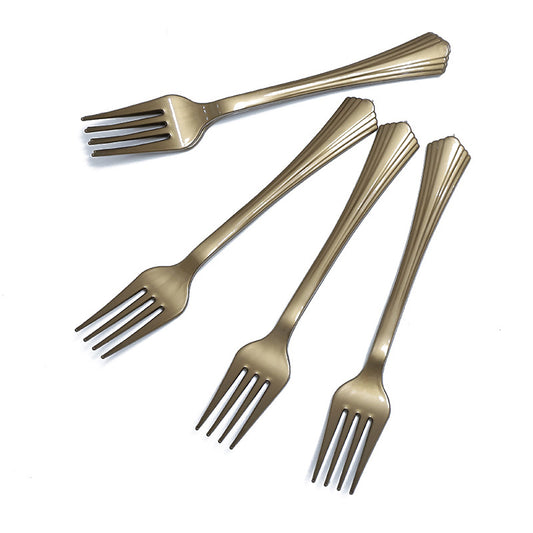 Happy Bday Pink and Gold Forks, 10-pc
