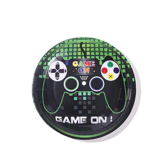 Game On Green Plates 7", 16-pc