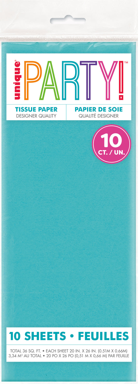 Teal Green Tissue Sheets, 10-pc
