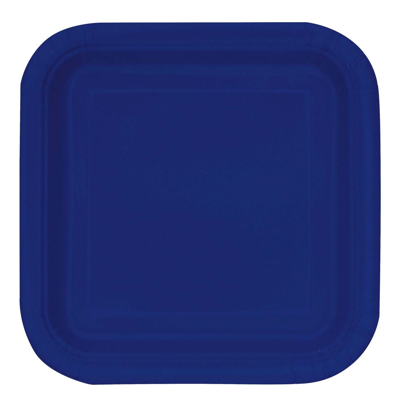 True Navy Blue Solid Square 9" Dinner Plates, 14-pc