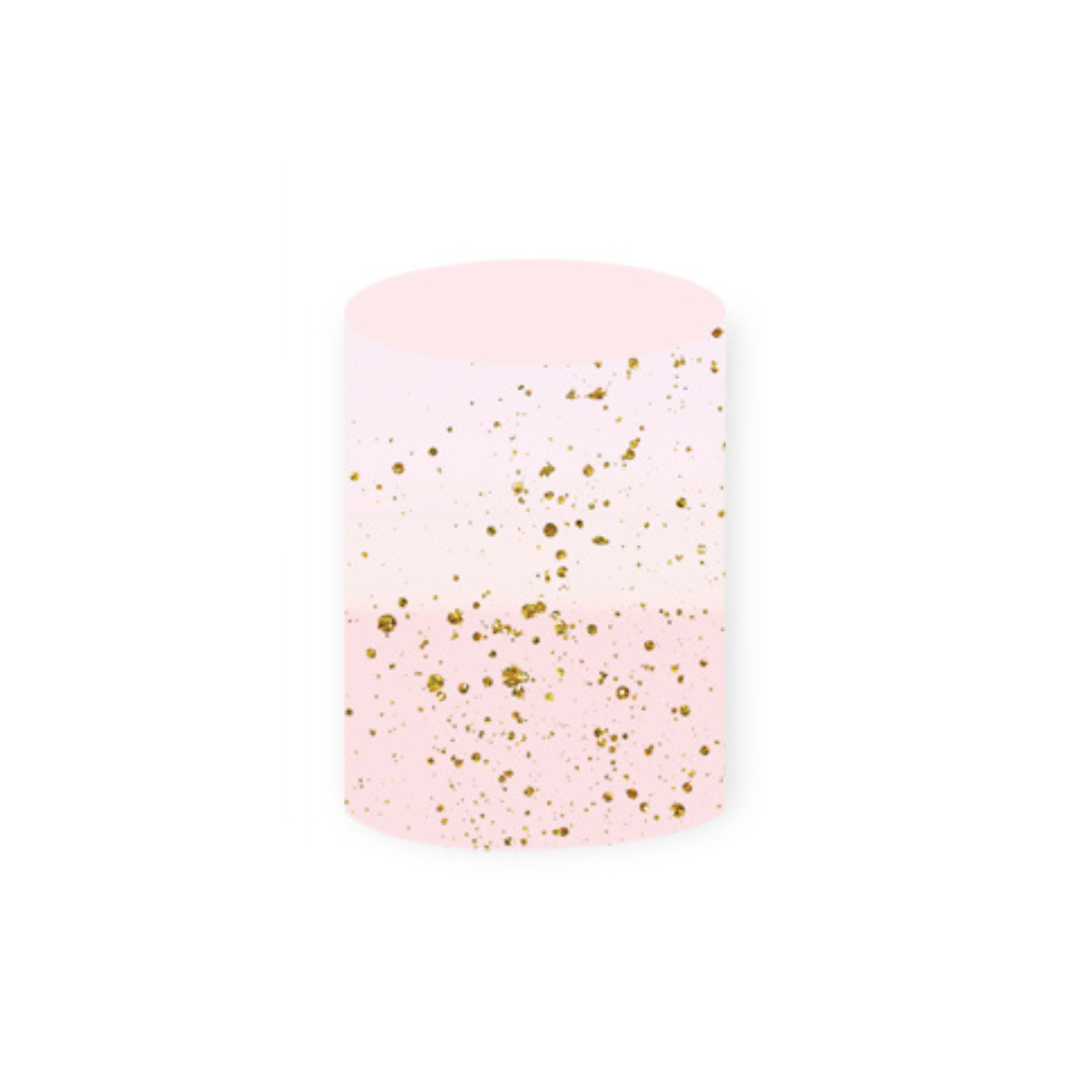 *Rental* Swan Pink Glitter Cylinder Small, 33x60 cm