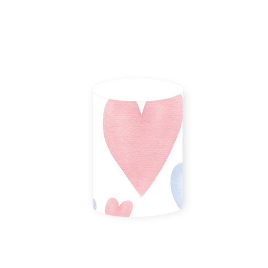 *Rental* Blue and Pink Heart Cylinder Small, 33x60 cm