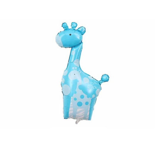 Foil Blue Giraffe Balloon, 37"