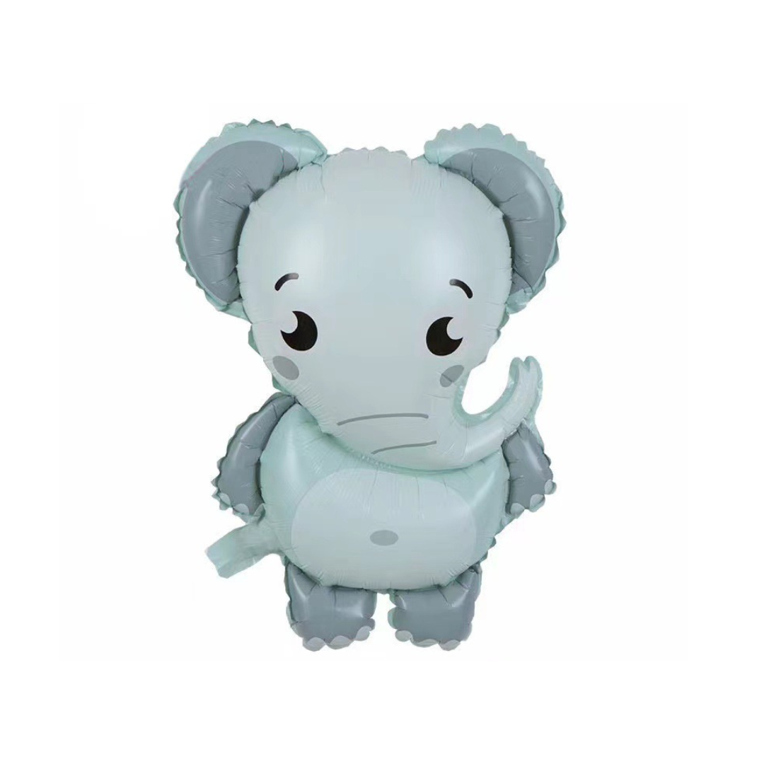 Foil Cute Grey Elephant Balloon, 24"