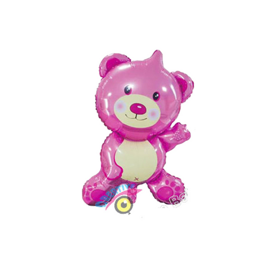 Foil Pink Bear Balloon, 34"