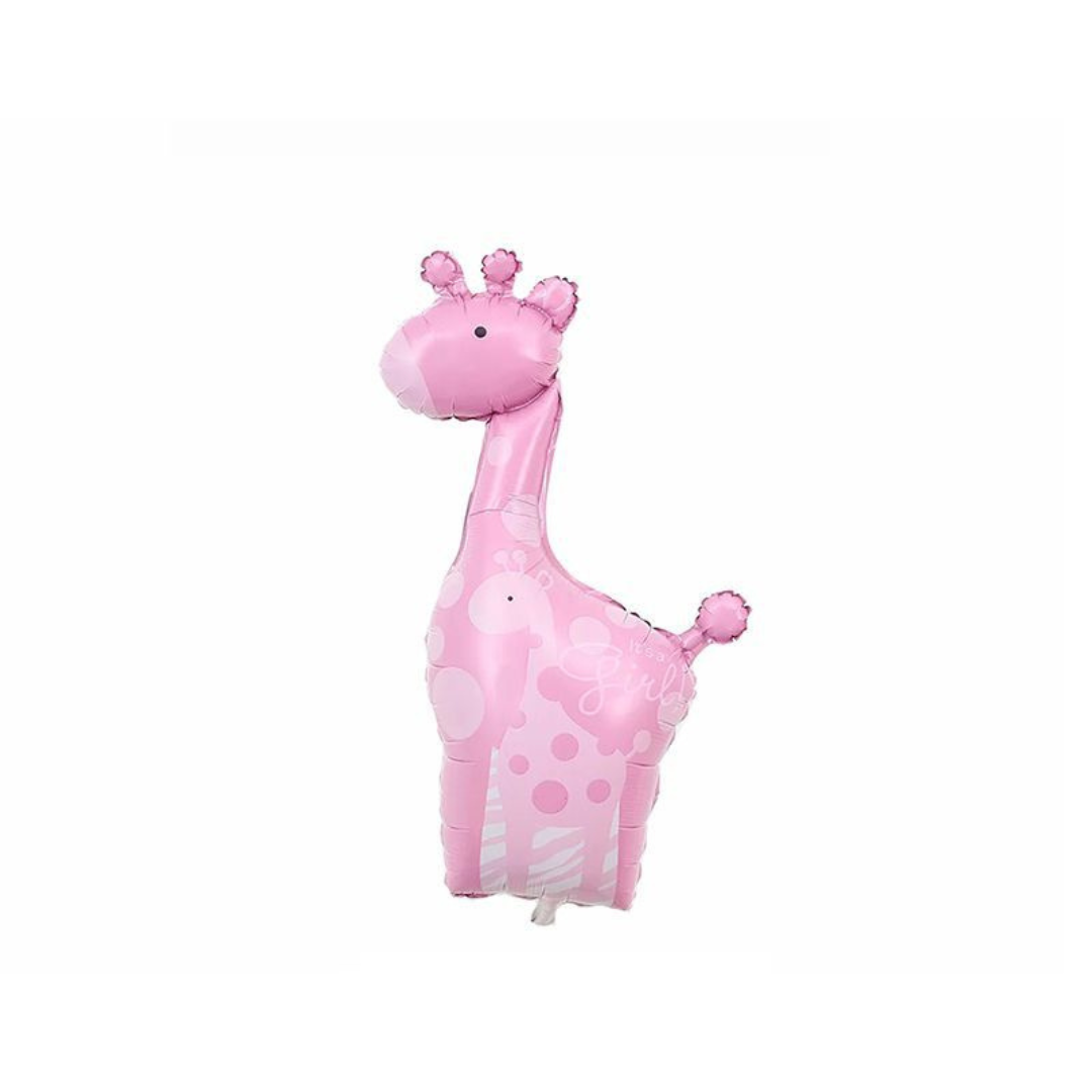 Foil Pink Giraffe Balloon, 37"