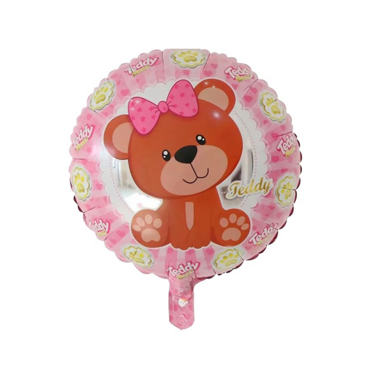 Foil Baby Girl Bear Balloon, 18"