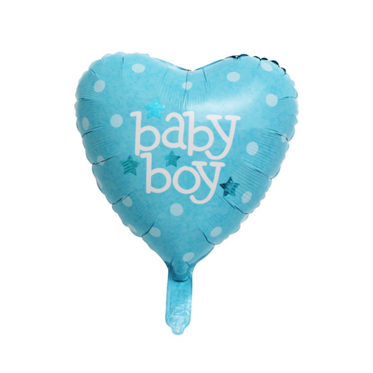 Foil Baby Boy Heart Balloon, 18"
