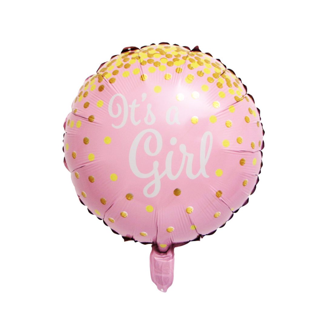 Foil Baby Girl Confetti Balloon, 18"