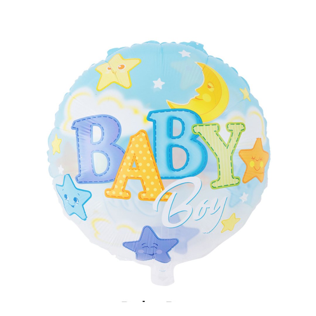 Foil Baby Boy Stars Balloon, 18"