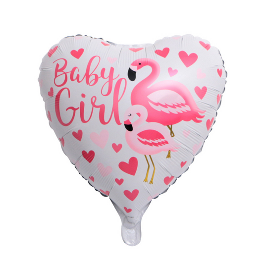 Foil Baby Girl Flamingo Balloon 18"
