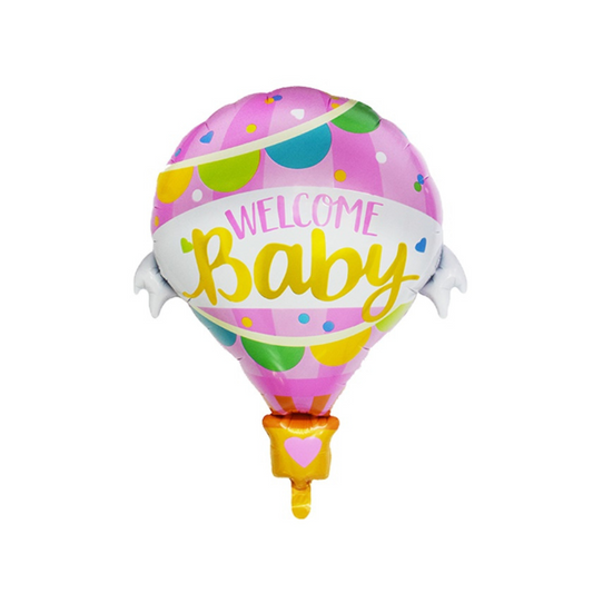 Foil Welcome Baby Pink Air Balloon, 31"