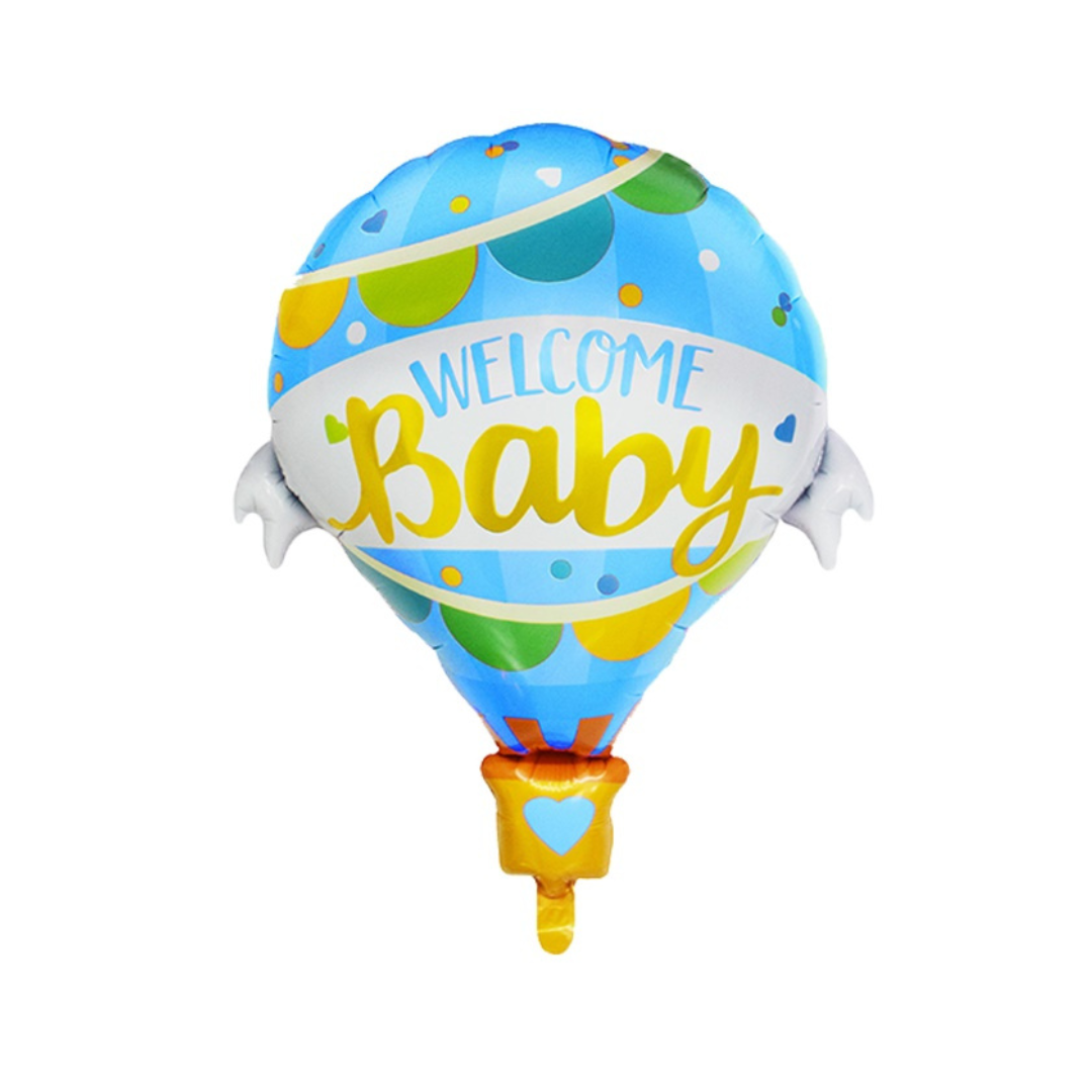 Foil Welcome Baby Blue Air Balloon 31"