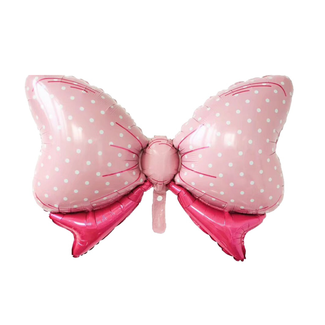 Foil Pink Bowknot Balloon, 35"