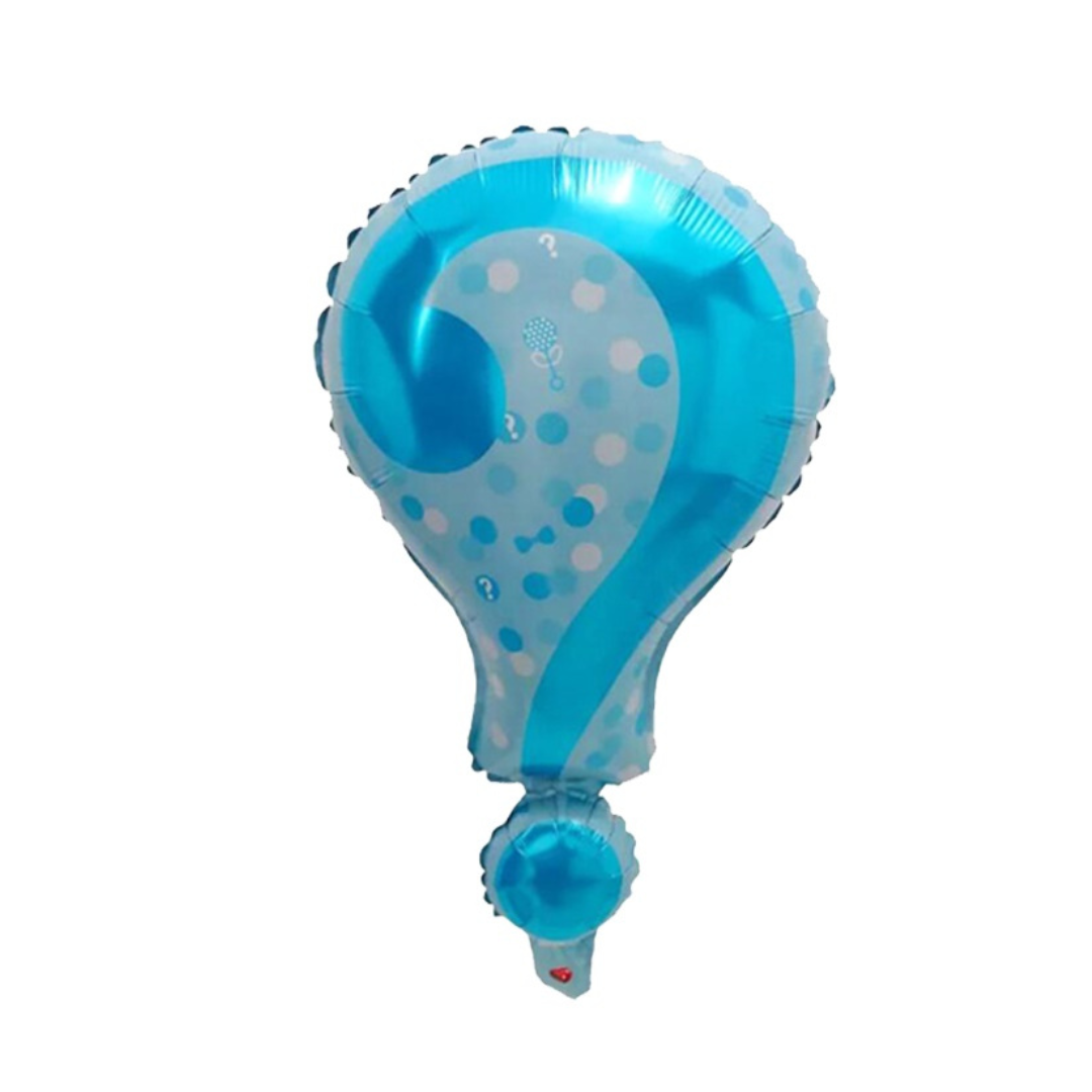 Foil Gender Reveal Blue Question Mark Balloon, 28"