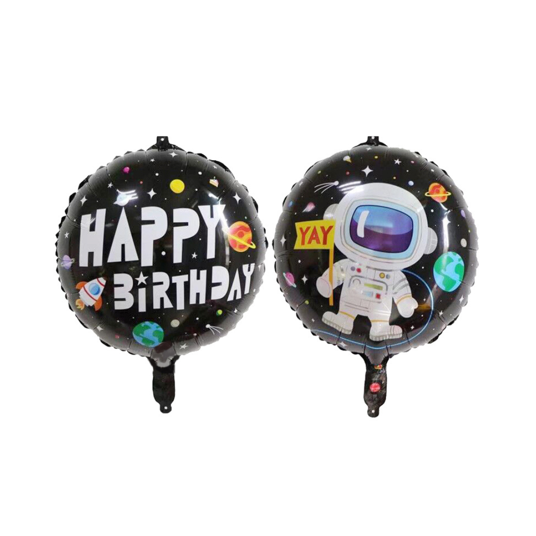 Foil Happy Birthday Astronaut Balloon, 18"
